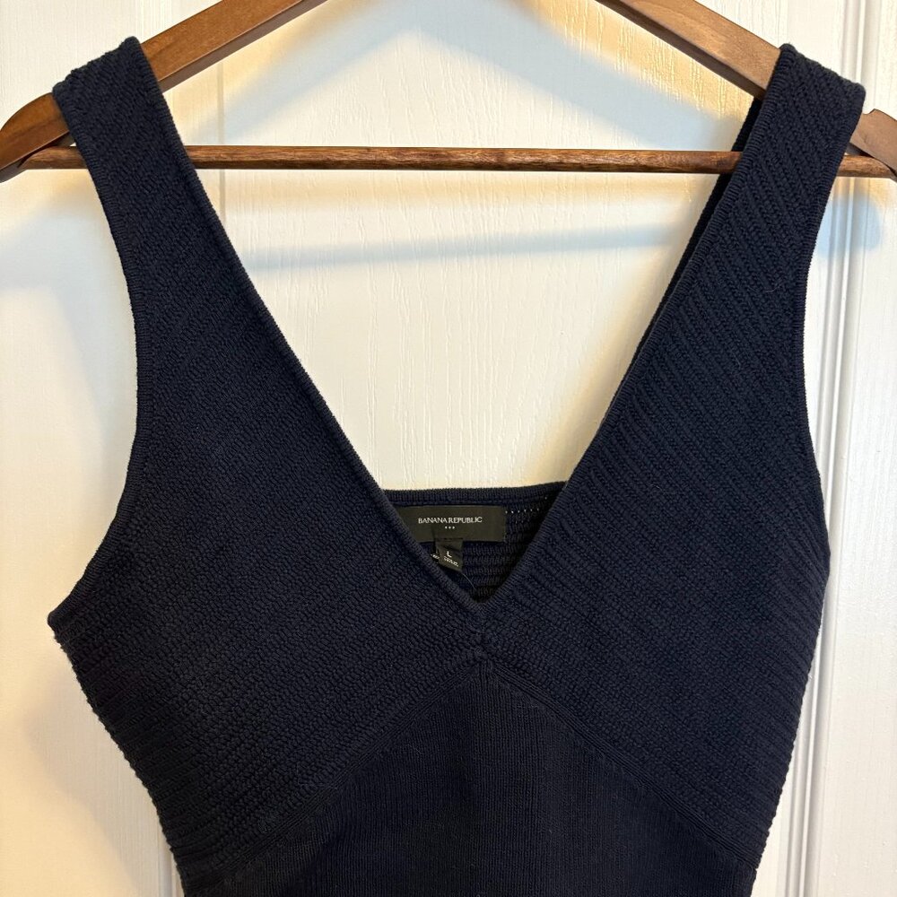 Navy Blue Tank Sweater - Size L